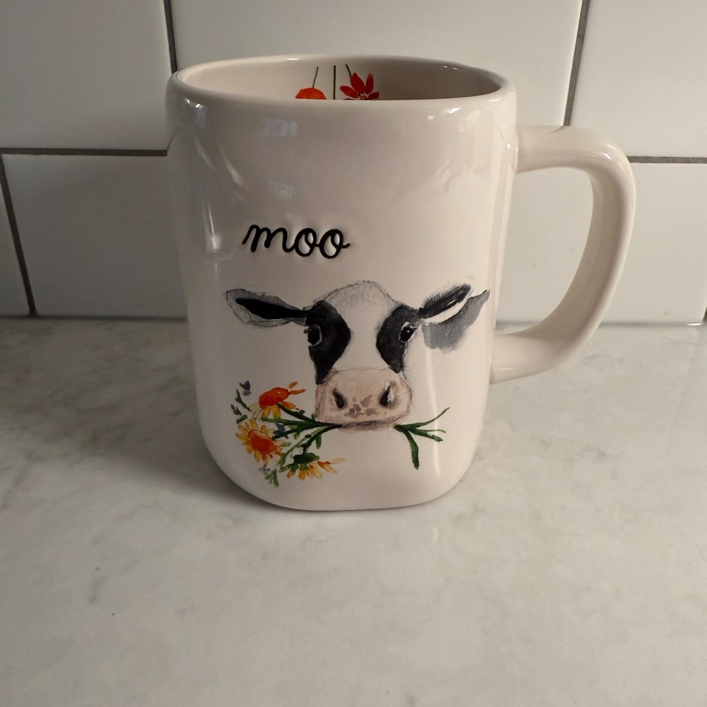 Rae Dunn Moo Cow Mug - Cream